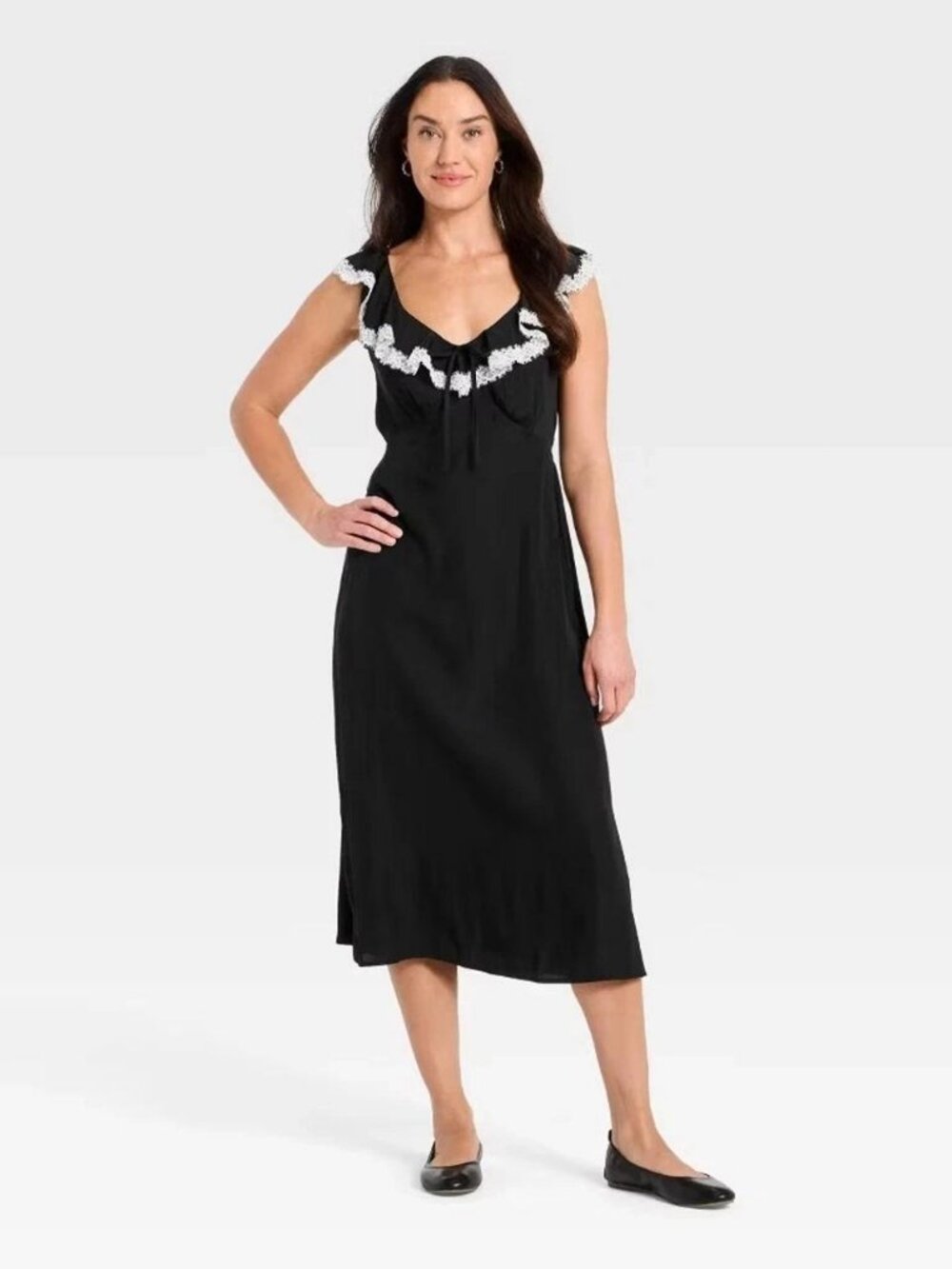 Lace Midi A-Line Dress - Picture 2 of 2